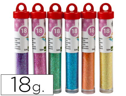 Purpurina Fantasia Cores Metalicas Pastel Frasco de 18 Gr