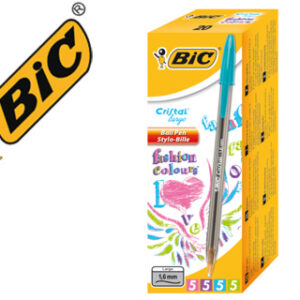 Pack 20x Caneta Bic Cristal Large Fashion (Cores Sortidas)