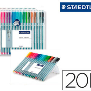 Marcador Staedtler Triplus Fineliner Estojo 20 Cores Sortidas