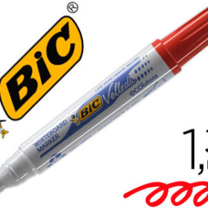 Marcador Bic Velleda p/ Quadro Branco Cor Vermelho Ponta Redonda 1,3 mm