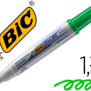 Marcador Bic Velleda p/ Quadro Branco Cor Verde Ponta Redonda 1,3 mm