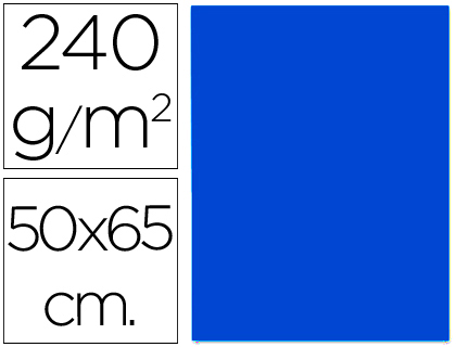 Cartolina 240 Gr 50X65 cm Azul Ultramar