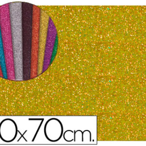 Goma Eva c/ Purpurina 50X70cm 60G/M2 Espessura 2mm Ouro