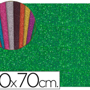 Goma Eva c/ Purpurina 50X70cm 60G/M2 Espessura 2mm Verde