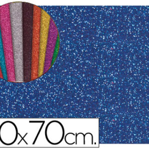 Goma Eva c/ Purpurina 50X70cm 60G/M2 Espessura 2mm Azul Escuro