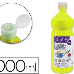Guache Escolar 1000 ml Amarelo Limao