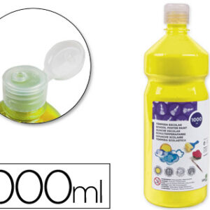 Guache Escolar 1000 ml Amarelo Primario