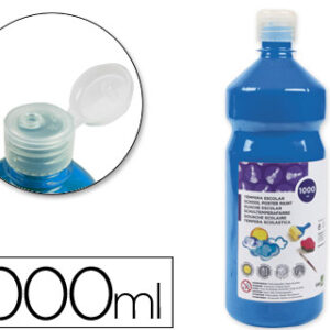 Guache Escolar 1000 ml Azul Ciano