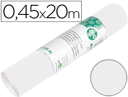 Rolo Adesivo Unicolor Branco Brilho Rolo de 0,45 X 20 Mt