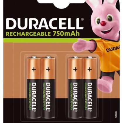 Blister 4x Pilhas Recarregáveis Ni-MH AAA 1,2V 750mAh - DURACELL