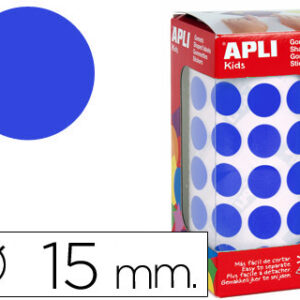 Gomets Autoadesivos Circulares 15 mm Azul En Rollo c/ 2832 Unidades