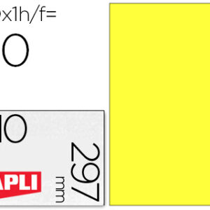 Etiqueta Apli Adesiva 02878 210X297mm p/Laser Fotoco. Tinteiro Caixa c/20 Folhas A4 Amarelo