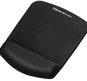 Tapete Para Rato Com Apoio De Pulsos Plush Touch Foam Preto - FELLOWES