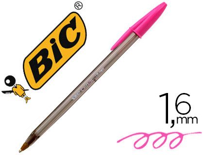 Caneta Bic Cristal Large Fashion Rosa Ponta 1,6 mm