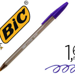 Caneta Bic Cristal Large Fashion Roxo Ponta 1,6 mm