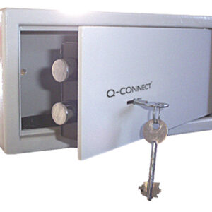 Cofre Q-Connect Capacidade 6L c/Acessorios p/Fixar Na Parede Ou Solo Ferro c/ Duplo Passador