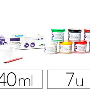 Guache Escolar 40 ml 7 Cores Sortidas + Pincel