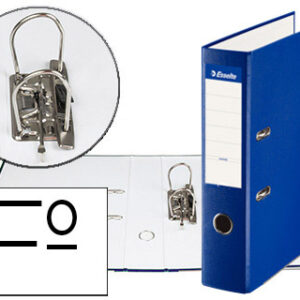 Aquivador de Alavanca Esselte Carton Forrado PVC Folio Lomo de 75mm c/ Rado Azul