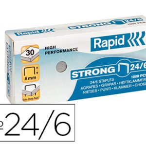 Agrafos Rapid Strong N? 24/6 Caixa de 1000 Unidades Galvanizados