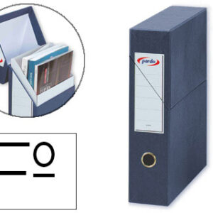 Caixa Pardo p/ Transferencias Cart?o Forrado Ollao Lombada Din A4 80 mm Cor Azul 335X250X80 mm
