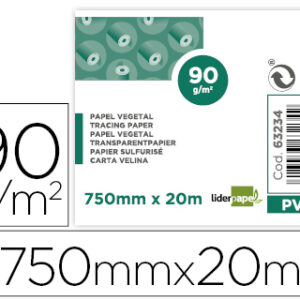 Papel Vegetal 750mmx20M 90G/M2 em Rolo