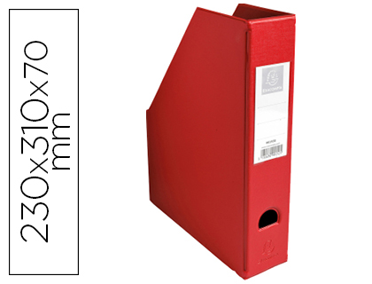 Porta Revistas Exacompta PVC Lombada 70mm Cor Vermelho 230X310X70 mm
