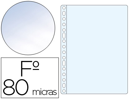 Bolsa Catalogo Q-Connect Folio 80 Microns Cristal (Caixa de 100 Unidades)
