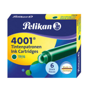 Cartucho Pelikan 4001 Tp/6 Verde Escuro Caixa de 6 Unidades