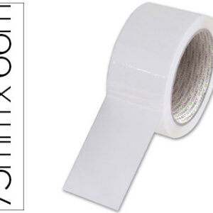 Fita Adesiva Q-Connect Polipropileno Branca 66 Mt X 75 mm p/ Embalagem