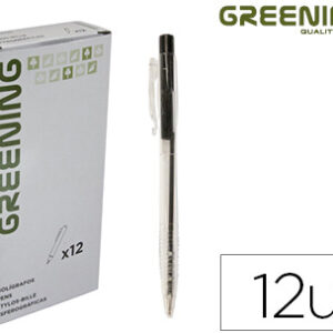 Esferografica Greening Preto Retratil - GREENING