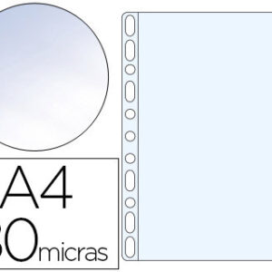 Bolsa Catalogo Q-Connect Din A4 80 Microns Cristal (Caixa de 100 Unidades)