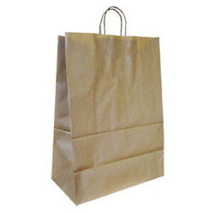 Bolsa Kraft Q-Connect Natural Asa Retorcida 240 x 100 x 310mm