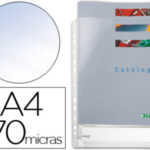 Bolsa Catalogo Esselte Din A4 PVC 170 Microns c/ Fole Capacidade 200 Folhas (Embalagem 5 Unidades)