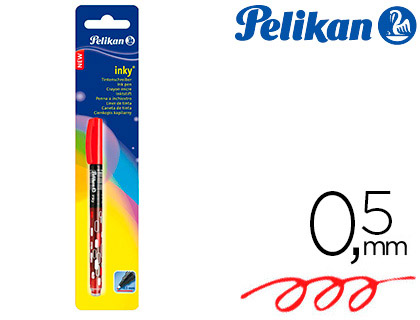 Marcador Pelikan Inky Apagavel 273/B Ponta de Fibra 0,5 mm Vermelho em Blister