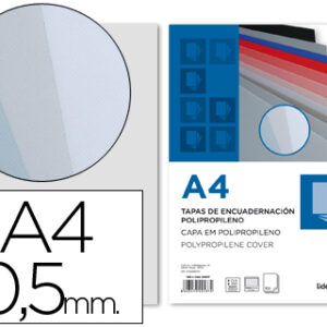 Capa de Encadernacao Polipropileno Din A4 0.5mm Fumada (100 Unidades)