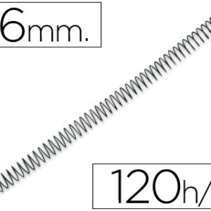 Espiral Q-Connect Metalico 56 4:1 16mm 1,2mm (100 Unidades)