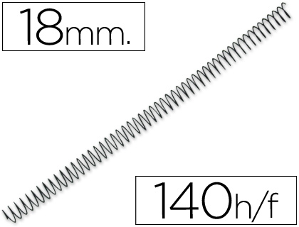 Espiral Metalico Q-Connect 56 4:1 18mm 1,2mm (100 Unidades)