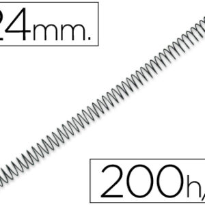 Espiral Q-Connect Metalico 56 4:1 24mm 1,2mm (100 Unidades)