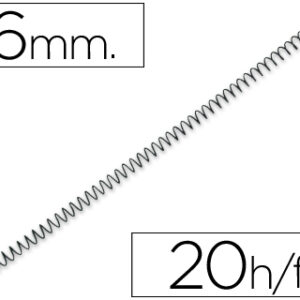 Espiral Q-Connect Metalico 64 5:1 6mm 1mm (200 Unidades)