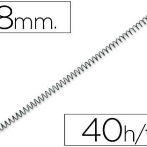 Espiral Q-Connect Metalico 64 5:1 8mm 1mm (200 Unidades)