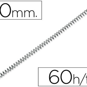 Espiral Q-Connect Metalico 64 5:1 10 mm 1mm (200 Unidades)