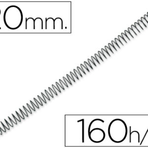 Espiral Q-Connect Metalico 64 5:1 20mm 1,2mm (100 Unidades)