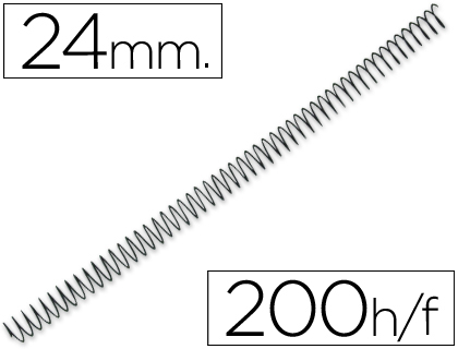 Espiral Q-Connect Metalico 64 5:1 24mm 1,2mm (100 Unidades)