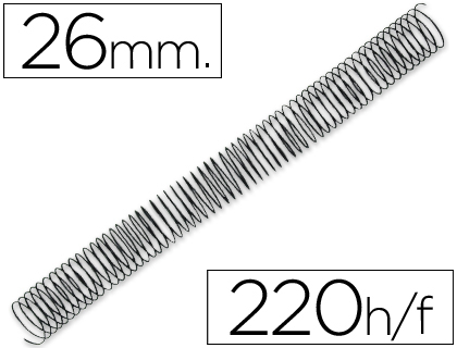 Espiral Q-Connect Metalico 64 5:1 26mm 1,2mm (50 Unidades)
