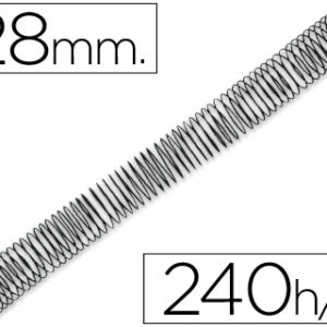Espiral Q-Connect Metalico 64 5:1 28mm 1,2mm (50 Unidades)
