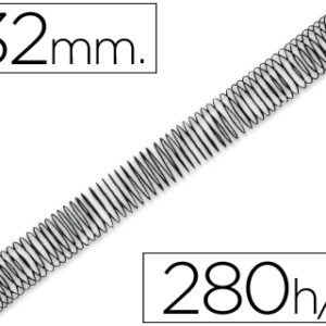 Espiral Q-Connect Metalico 64 5:1 32mm 1,2mm (50 Unidades)