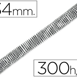 Espiral Q-Connect Metalico 64 5:1 34mm 1,2mm (25 Unidades)