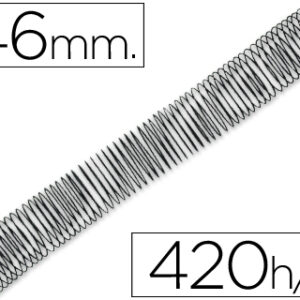 Espiral Q-Connect Metalico 64 5:1 46mm 1,2mm (25 Unidades)