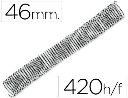 Espiral Q-Connect Metalico 64 5:1 46mm 1,2mm (25 Unidades)