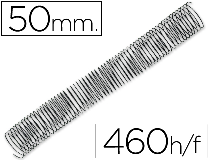 Espiral Q-Connect Metalico 64 5:1 50mm 1,2mm (25 Unidades)